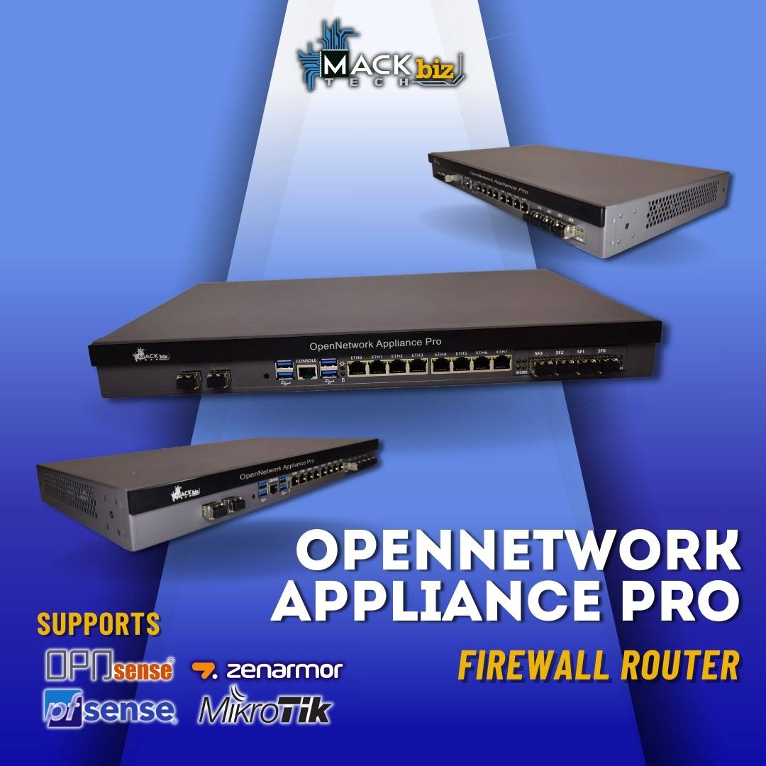 OpenNetwork Appliance Pro - 8*2.5GB i226 Ethernet  6*10GB SFP+ 1U Firewall Router Appliance