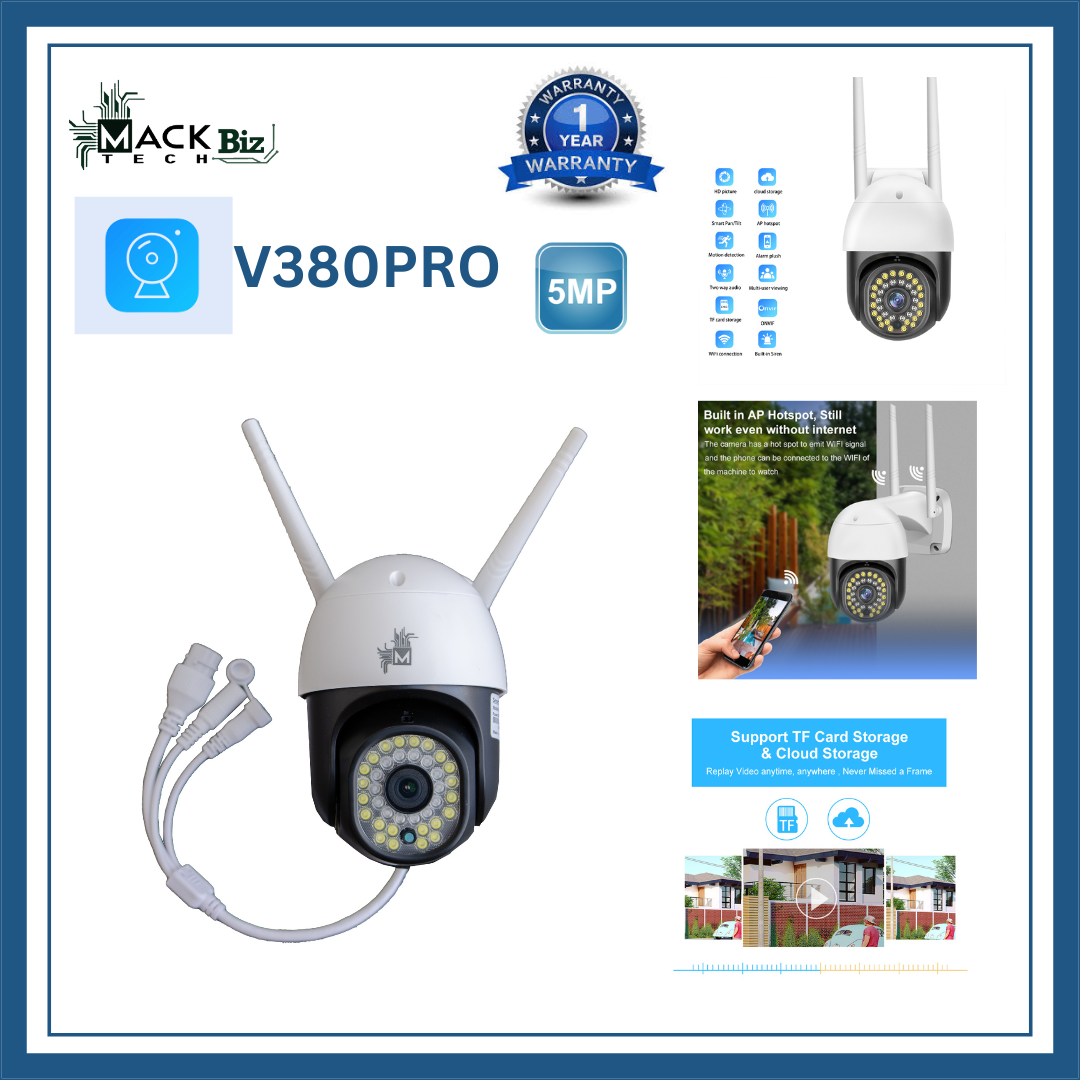 Outdoor HD 2MP 3MP 5MP WIFI IP Camera with Dual Light IP66 Wireless Security CCTV Camera with Lan 1.5 inch Auto Tracking PTZ - V380Pro App - MackTechBiz