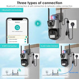 3 Lens ICSEE Bullet Dome Linkage CCTV PTZ Security Camera