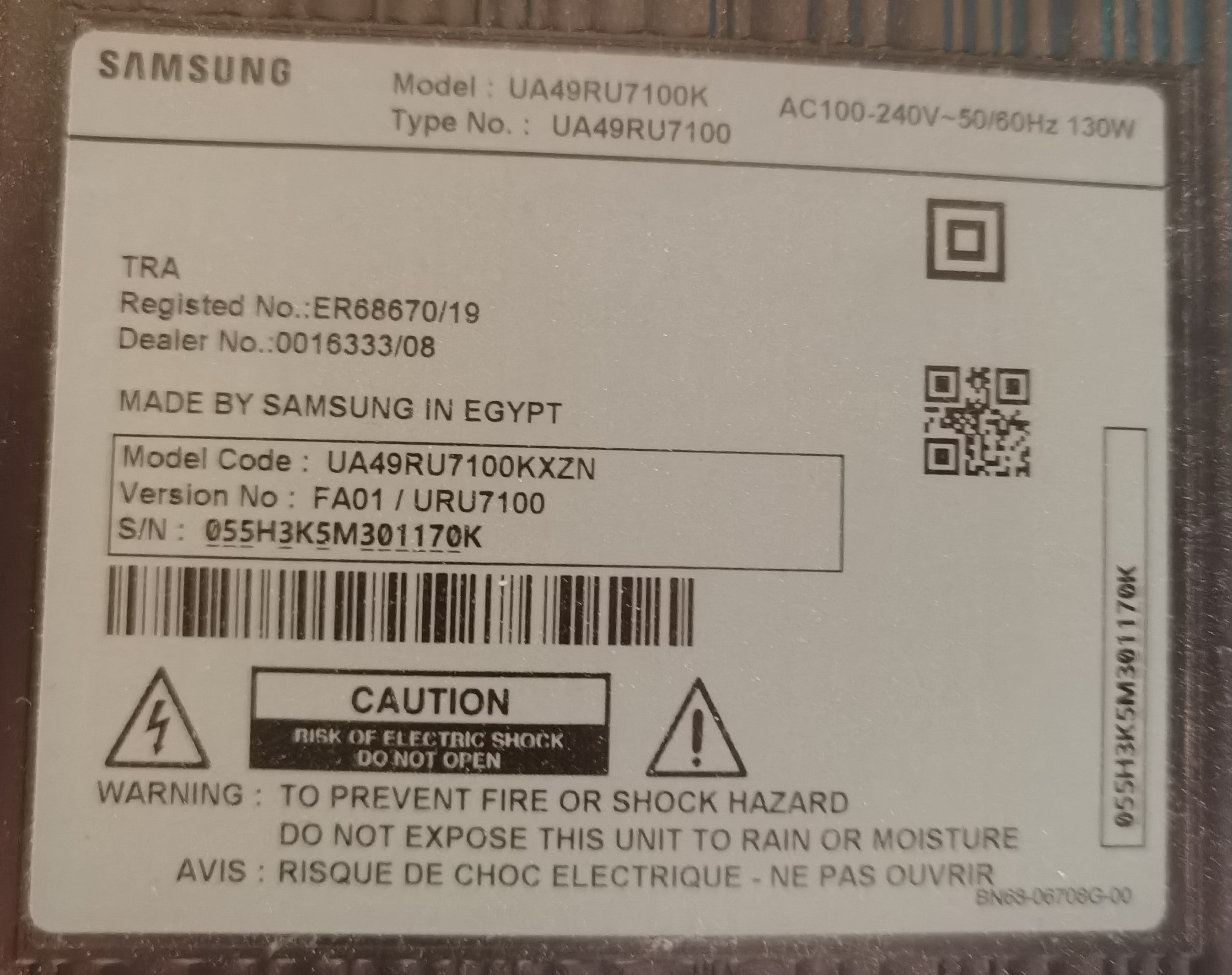 Samsung Smart TV UA49RU7100KXZN - MackTechBiz