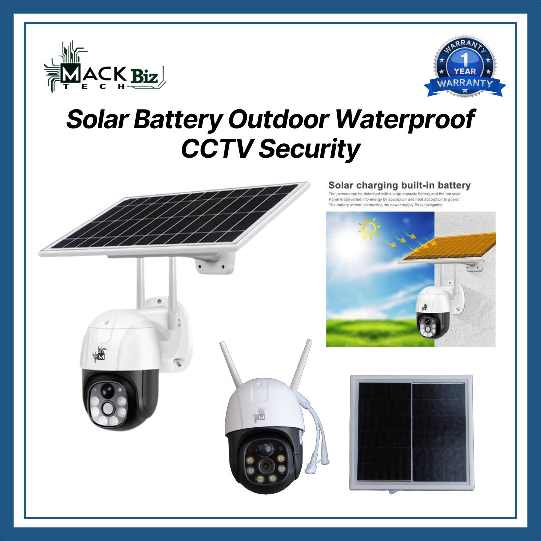 Solar Battery PTZ Camera HD 1080P Outdoor Waterproof 2MP Color Vision CCTV Security Surveillance IP Camera V380 Pro - MackTechBiz