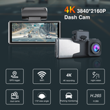 4K/AHD1080P Dual Lens Record Car Dash Camera WIFI GPS Parking Monitor Car Video Recorder - MackTechBiz