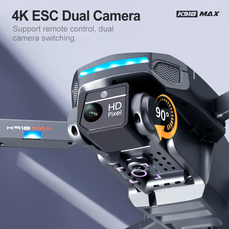 K918 Max Obstacle Avoidance GPS Profesional UAV 4K Remote Control Drone HD Dual Camera Helicopter Quadcopter K918 MAX drone - MackTechBiz