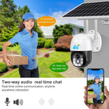 Solar Battery PTZ Camera HD 1080P Outdoor Waterproof 2MP Color Vision CCTV Security Surveillance IP Camera V380 Pro - MackTechBiz