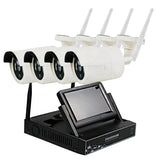 4CH H.265 WIFI NVR with 7inch LCD 3MP 5MP  Security Camera Wireless IP Outdoor Bullet WIFI IP NVR Kit Security Camera System ESEECloud IPPRO - MackTechBiz