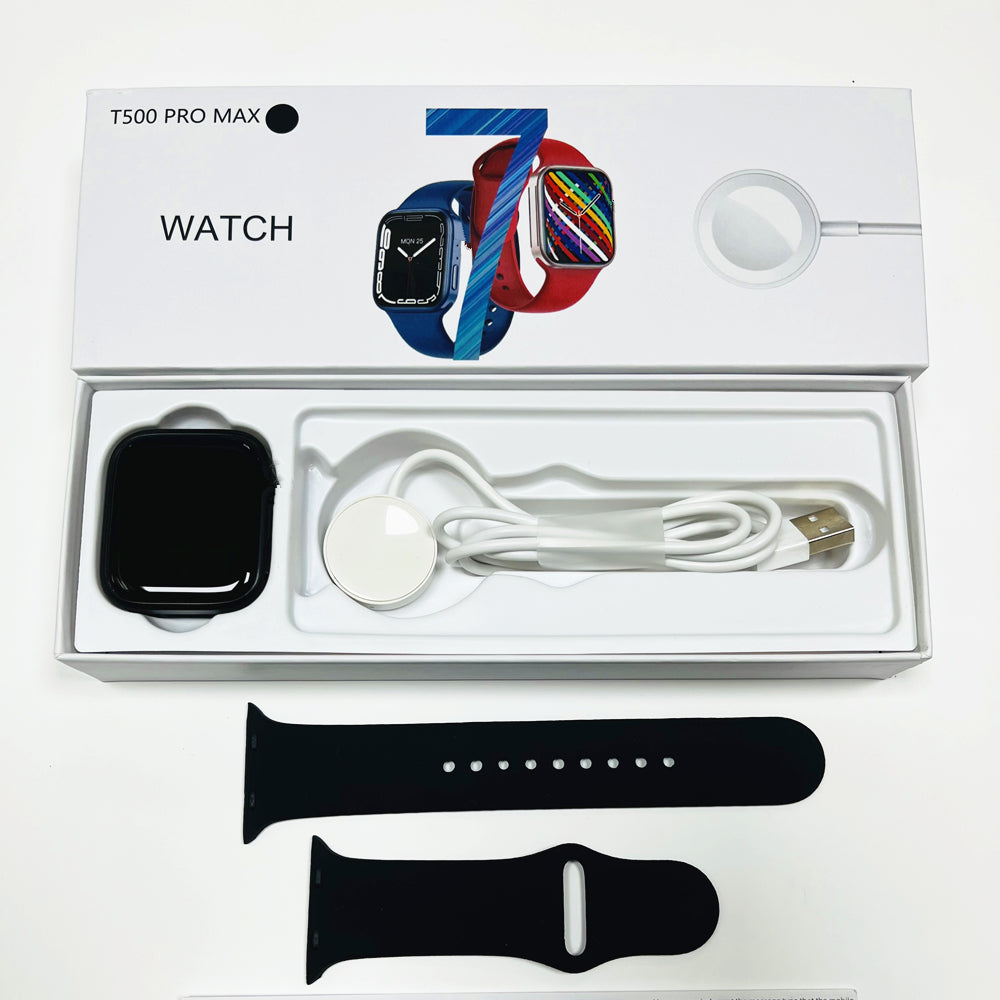 T500 PRO MAX Smart Watch waterproof weather forecast health monitoring  that shows date and time smartwatch with call - MackTechBiz
