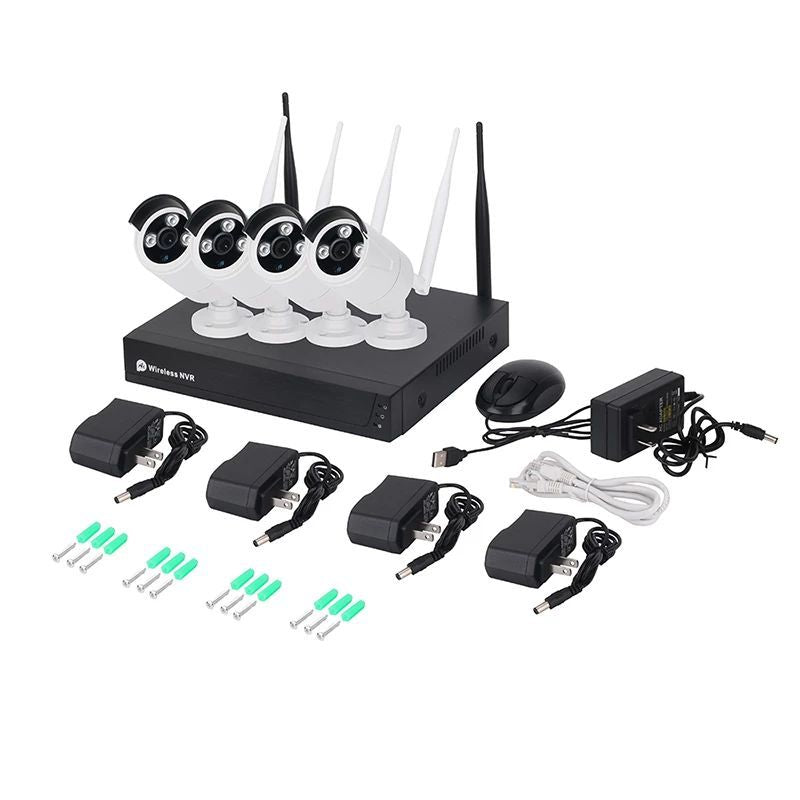 4CH H.265+ 1080p Wireless Home Security CCTV Camera System Surveillance 2MP IP WIFI NVR Kit - TUYA - MackTechBiz