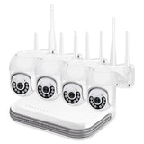 Home Surveillance H.264/265 3MP 4CH Kits Outdoor Waterproof WIFI PTZ Camera Wireless NVR Kit Home CCTV Network Camera System - ICSee - MackTechBiz