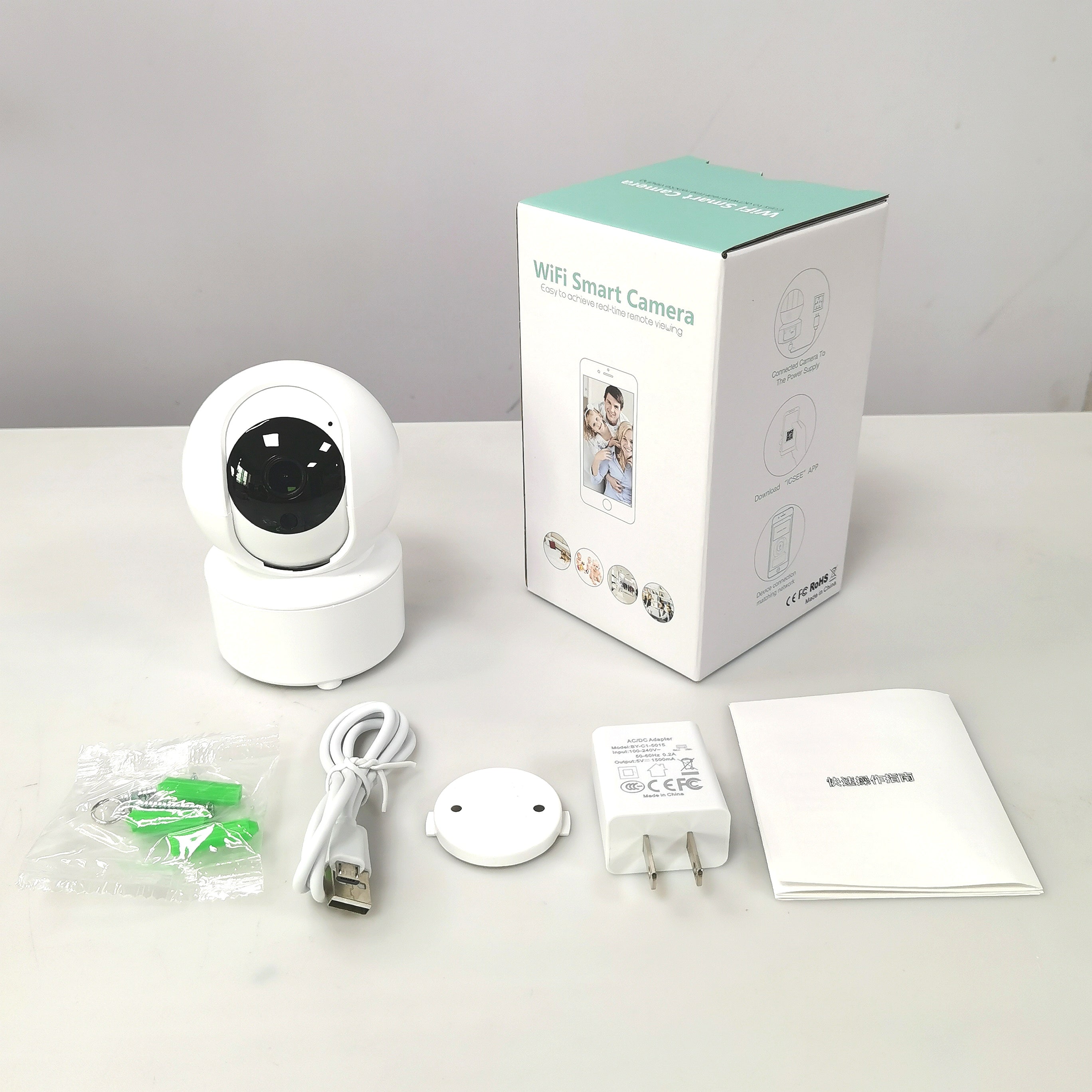 Indoor 1080P CCTV IP Camera Camera Motion Tracking Detector Night Vision Two Way Audio Monitor - ICSEE App - MackTechBiz