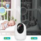 Indoor Sound Wireless Cameras PTZ Motion Tracking 3MP WIFI Camera Baby Sleeping Camera Monitor - MackTechBiz
