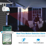 Solar Battery PTZ Camera HD 1080P Outdoor Waterproof 2MP Color Vision CCTV Security Surveillance IP Camera V380 Pro - MackTechBiz