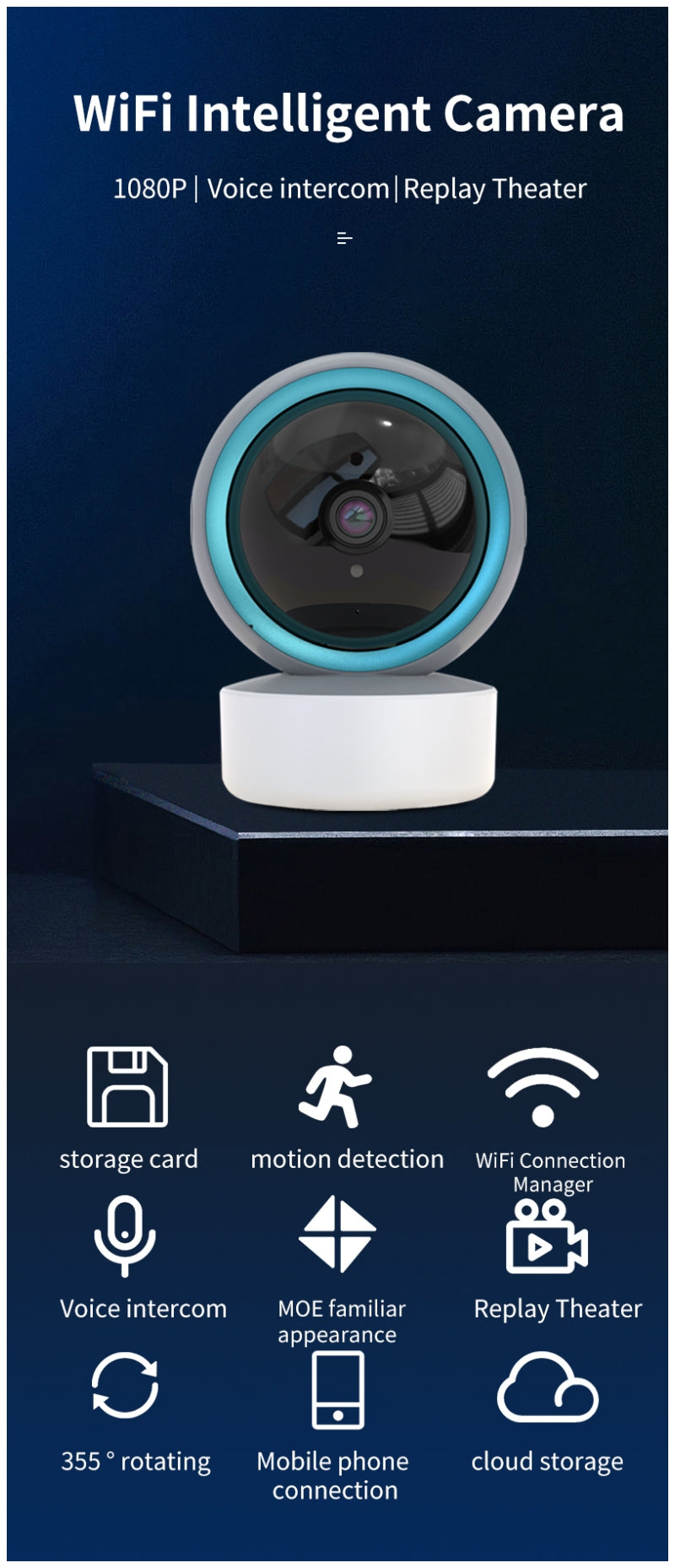 Indoor Smart 2MP 3MP 4MP Auto Tracking security Camera PTZ Indoor Smart Home  CCTV Night Vision Wireless Camera - TUYA App - MackTechBiz
