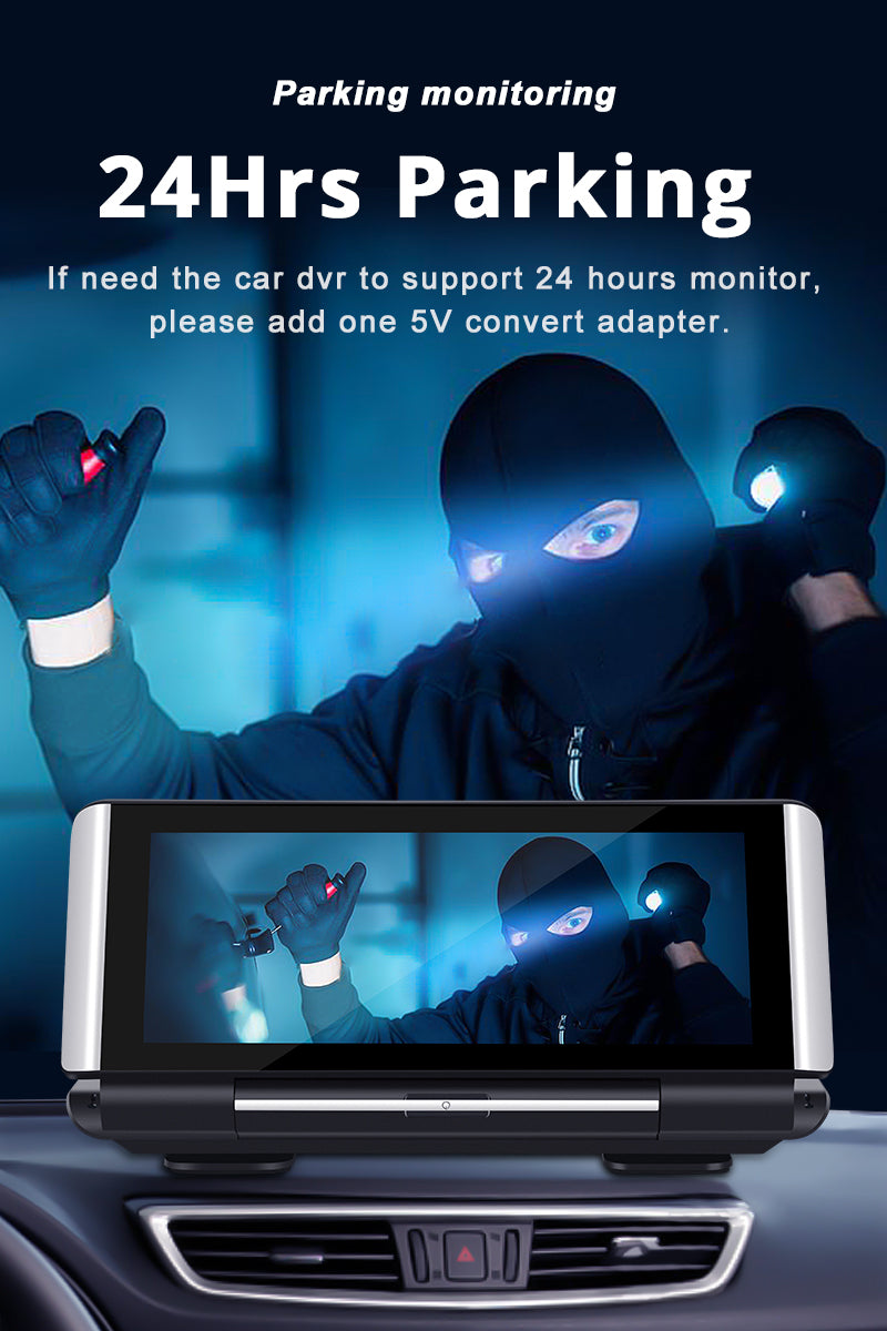 7" 4G SMART DASH  Android 8.1 Car DVR GPS with 2G RAM FHD 1080P Video Recorder Dual Lens Camera - MackTechBiz