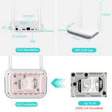 Home Surveillance H.264/265 3MP 4CH Kits Outdoor Waterproof WIFI PTZ Camera Wireless NVR Kit Home CCTV Network Camera System - ICSee - MackTechBiz