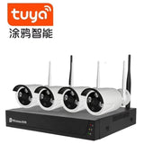 4CH H.265+ 1080p Wireless Home Security CCTV Camera System Surveillance 2MP IP WIFI NVR Kit - TUYA - MackTechBiz