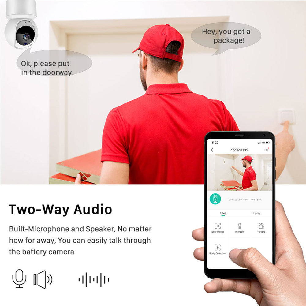 Indoor 3MP CCTV IP Camera  Camera Motion Tracking Detector Night Vision Two Way Audio  Monitor  - ICSEE App - MackTechBiz