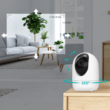 Indoor Sound Wireless Cameras PTZ Motion Tracking 3MP WIFI Camera Baby Sleeping Camera Monitor - MackTechBiz