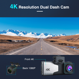 4K/AHD1080P Dual Lens Record Car Dash Camera WIFI GPS Parking Monitor Car Video Recorder - MackTechBiz