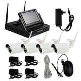 4CH H.265 WIFI NVR with 7inch LCD 3MP 5MP  Security Camera Wireless IP Outdoor Bullet WIFI IP NVR Kit Security Camera System ESEECloud IPPRO - MackTechBiz
