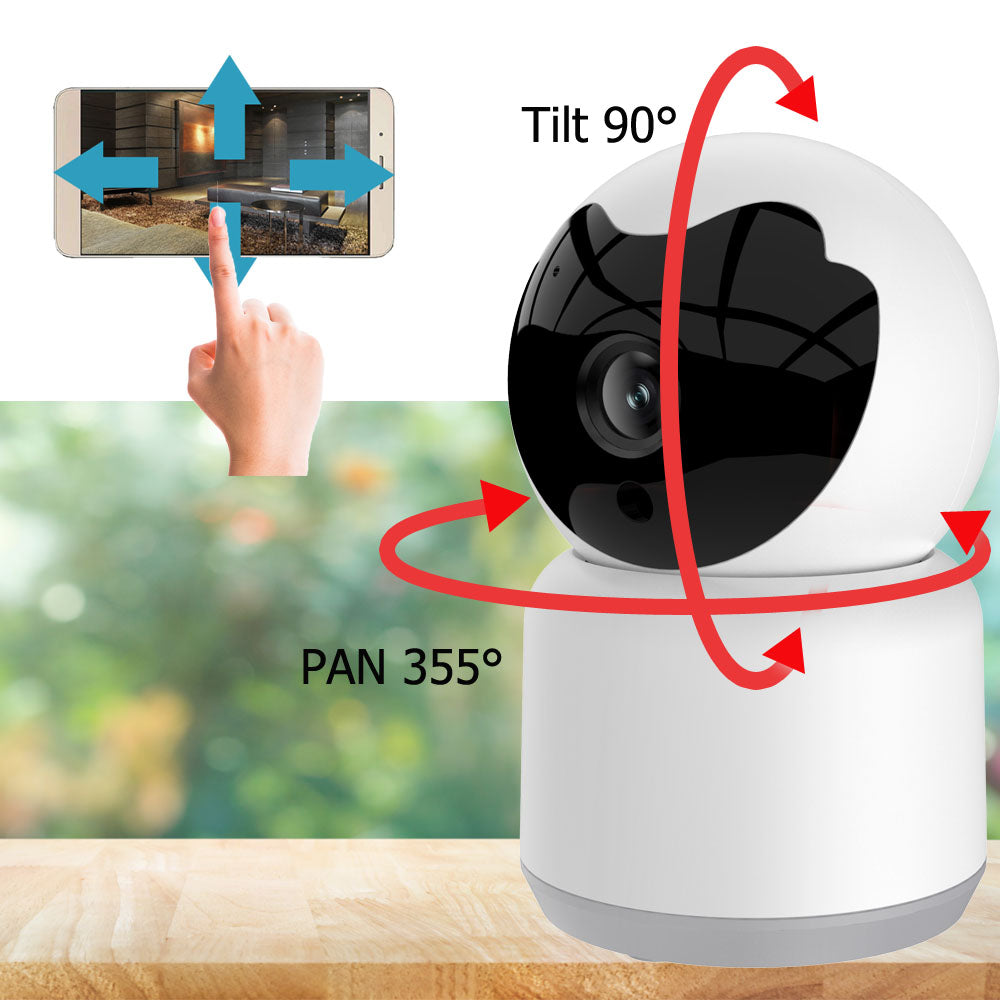 Indoor Mini Cloud 1080P Wireless Camera IP PTZ Auto Tracking Night Vision WIFI Home Surveillance CCTV Network Camera - Tuya App - MackTechBiz