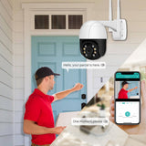 Outdoor Smart WIFI 2MP 3MP 5MP 8MP Camera Outdoor Human Detect Two Way Audio H.265 Home CCTV Surveillance IP Network Camera PTZ 5x Digital Zoom - ICSEE - MackTechBiz