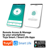 Tuya BLE smart fingerprint padlock IP65 waterproof USB charging key unlock anti-theft bag cabinet door lock - MackTechBiz