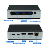 Pocket Mini PC 10th Core i7 1060NG7 PC Gaming Desktop Computers Support RTC, Wake on LAN, Auto power on 3Display - MackTechBiz