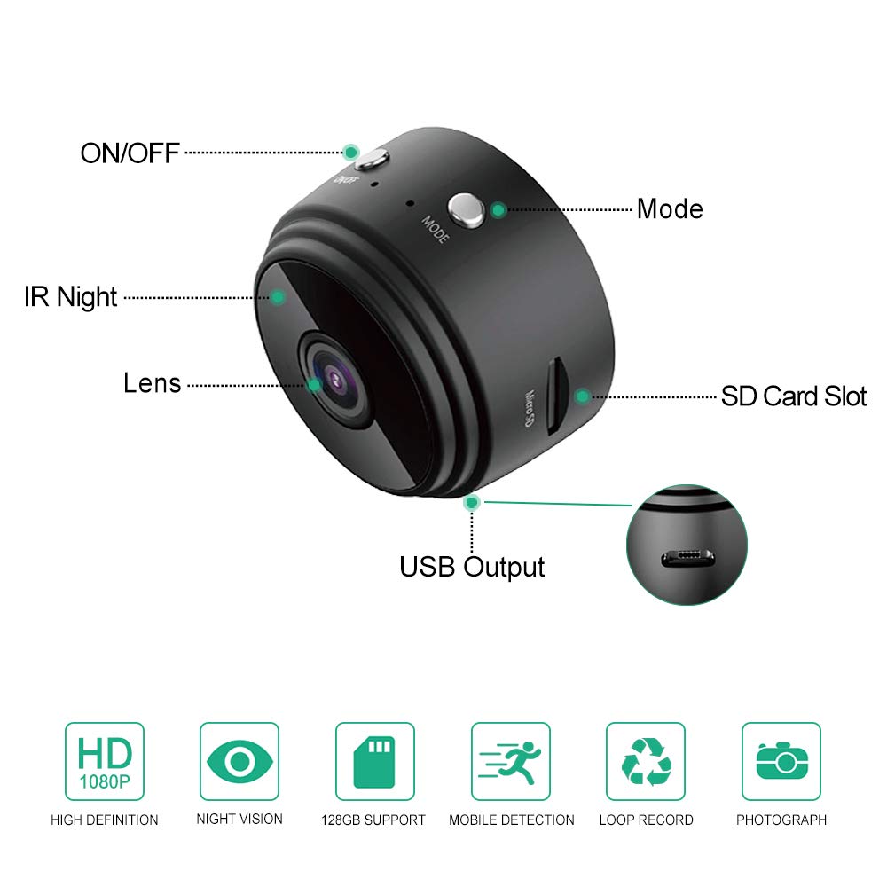 Wifi Mini Digital Cameras Infrared Night Version HD Mini Camcorders - V380Pro - MackTechBiz
