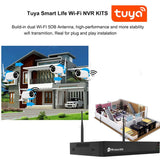 4CH H.265+ 1080p Wireless Home Security CCTV Camera System Surveillance 2MP IP WIFI NVR Kit - TUYA - MackTechBiz