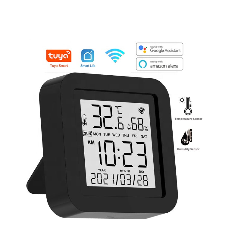 Smart WiFi Universal IR Remote Temperature Humidity Sensor 3 in 1 WIFI IR RF tuya Remote Controled with LED Screen - MackTechBiz