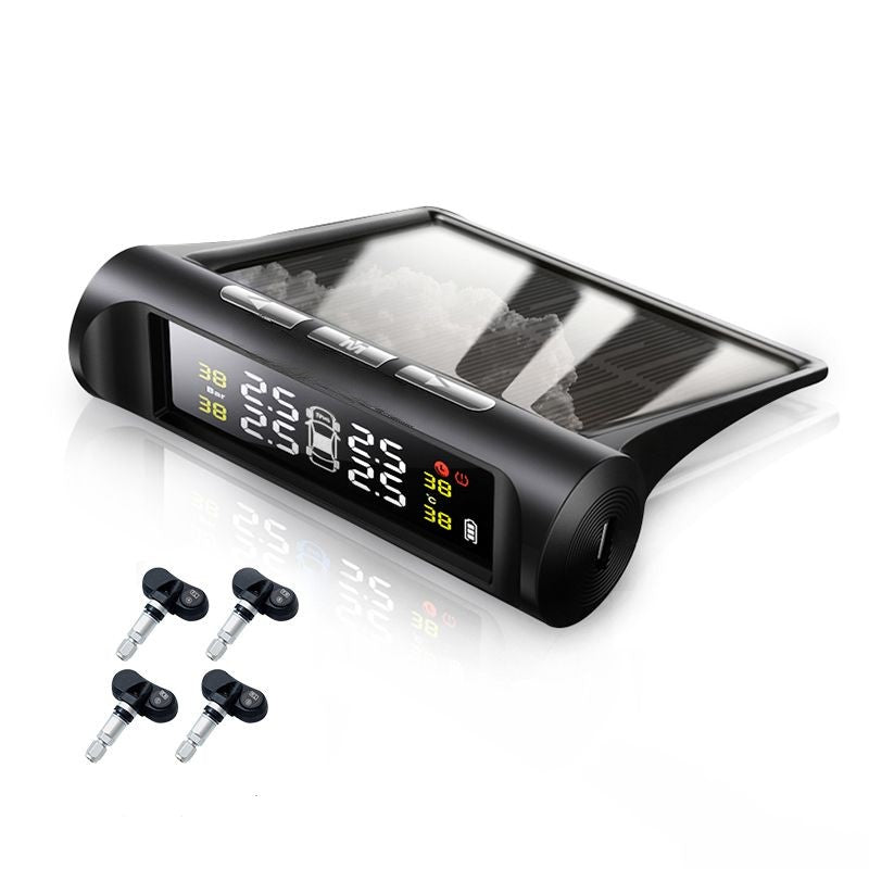 TPMS C240 - Internal Tire Pressure Monitoring System Solar Charging Car TPMS Digital Tire Pressure Gauge for 4 wheels - MackTechBiz
