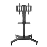 Industrial Mobile Motorized TV Lift Floor Stands Rolling TV Carts With Wheels and Shelves