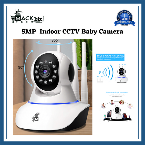 Indoor 720P 3MP 5MP P2P Home Smart Security WIFI IP CCTV Baby Camera Network - V380Pro - MackTechBiz