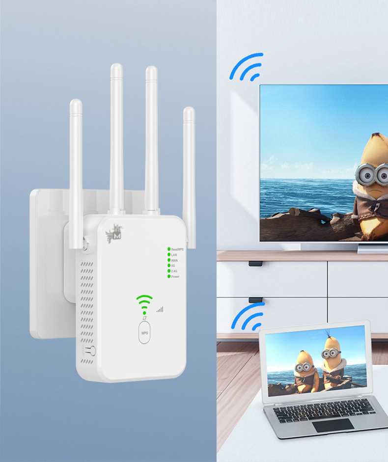 1200Mbps 3 in 1 Dual Band WiFi Extender Repeater Booster
