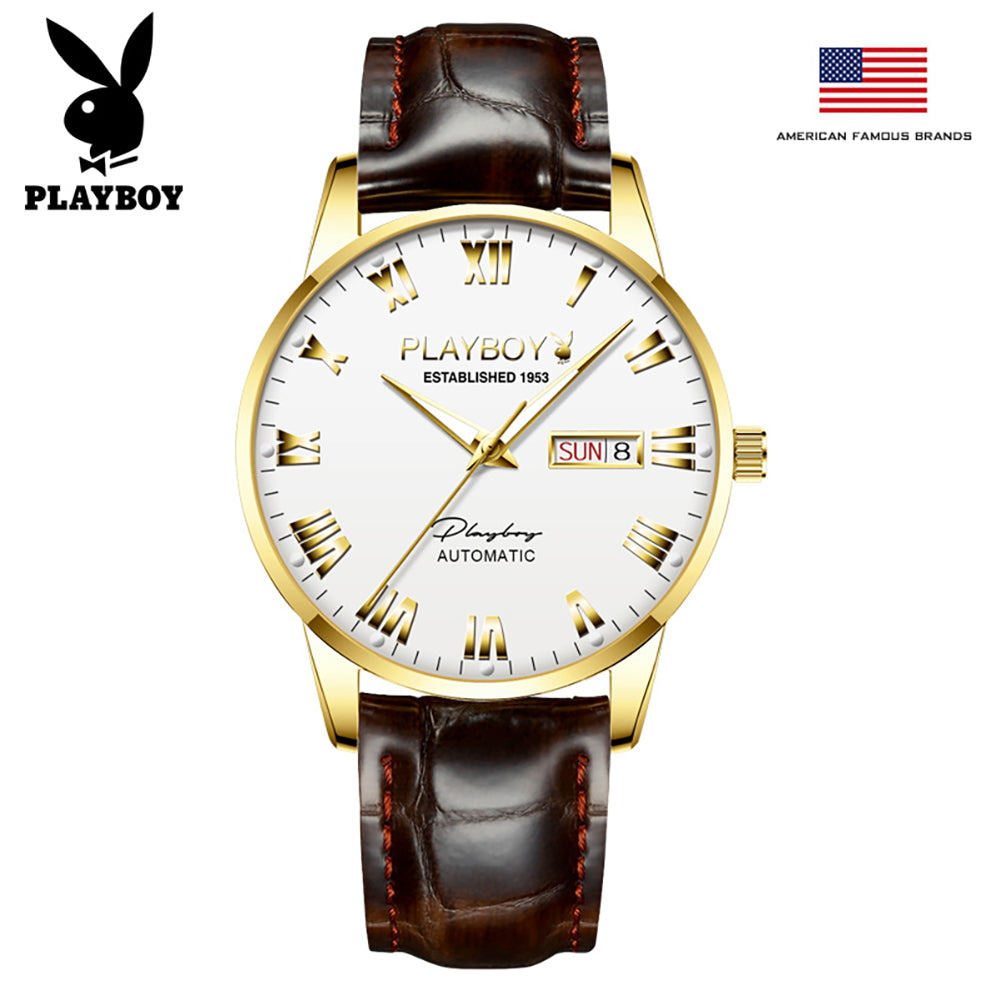 Playboy 2606 Fashion Men's Automatic Mechanical Watch - MackTechBiz
