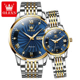 OLEVS 6630  Business Couples Watch Luxury Fully Automatic Mechanical Wrist Watch - MackTechBiz