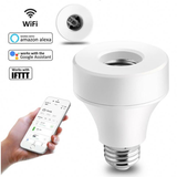 Smart WIFI Light Bulb Socket Adapter Timer Voice App Remote Control Lamp Base Holder - MackTechBiz