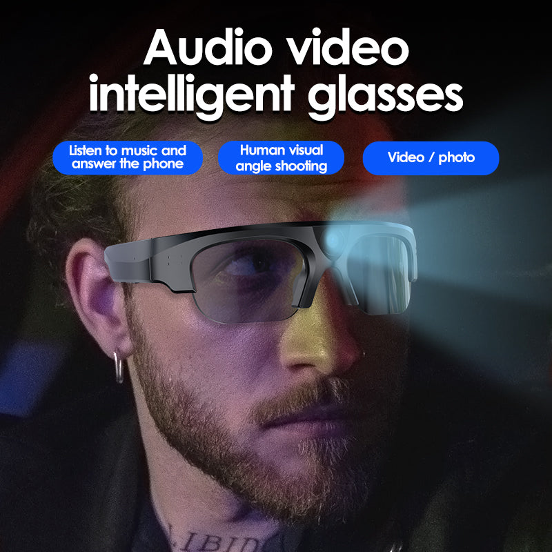 Sport Audio Sunglasses with 4K HD 1080P Video Recording Smart Glasses - MackTechBiz