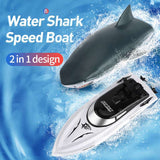 2.4G Remote Racing Boat with simulation shark head crocodile remote control speed boat Prank Toy Car Remote Control - MackTechBiz