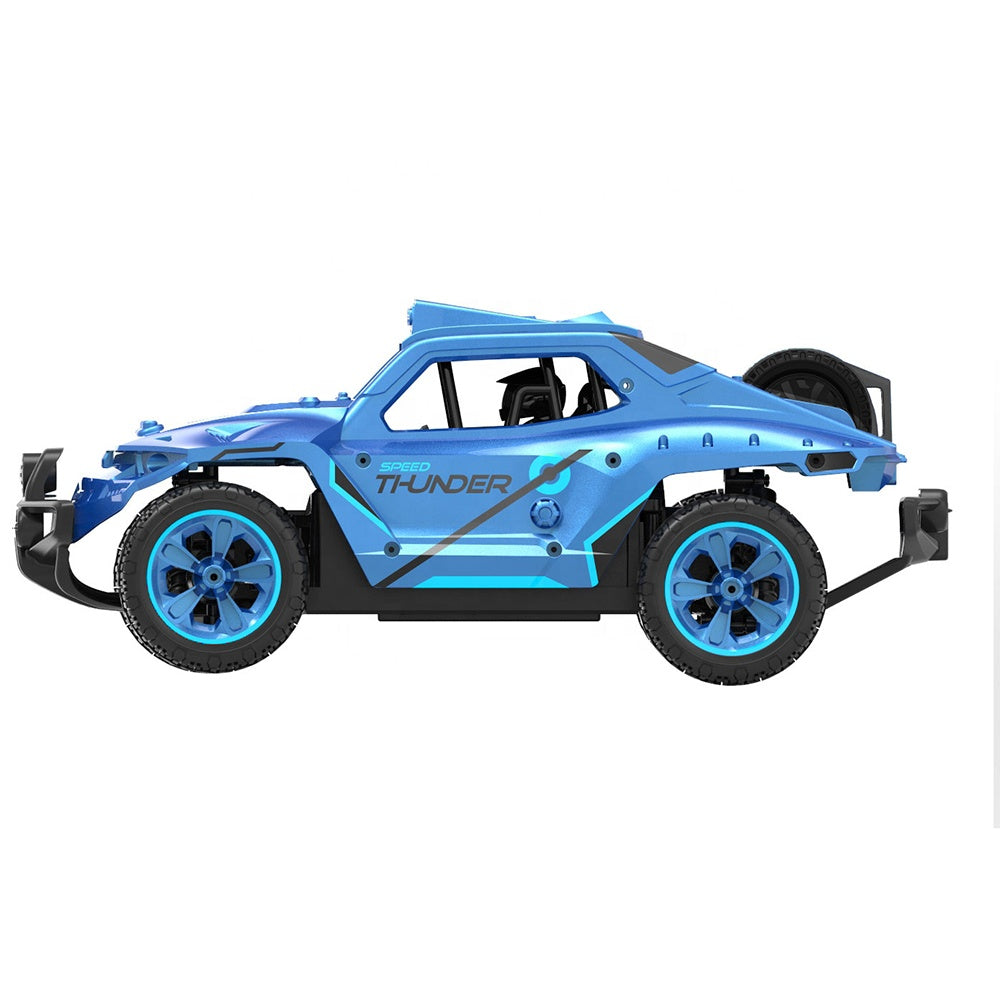 Stunt Car Toys 2.4G RC High Speed Car Toys 20Km/H 4WD Blue Black Thunder Remote Control Car - MackTechBiz