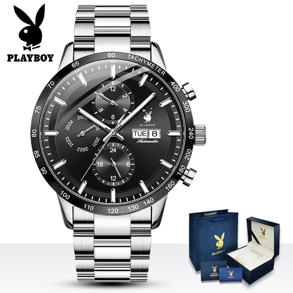 Playboy 3802 Sport Chronograph Men's Automatic Wristwatch - MackTechBiz