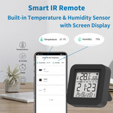 Smart WiFi Universal IR Remote Temperature Humidity Sensor 3 in 1 WIFI IR RF tuya Remote Controled with LED Screen - MackTechBiz