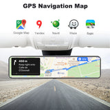 12" Car Stream Media Rearview Mirror Android 8.1 Dash Cam GPS Navigation 4G WIFI ADAS FHD 1080P Car Video Camera Recorder DVR - MackTechBiz