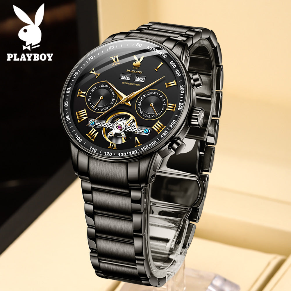 Playboy 3018 Mechanical Luxury  Automatic Mechanical Wristwatch for Men - MackTechBiz