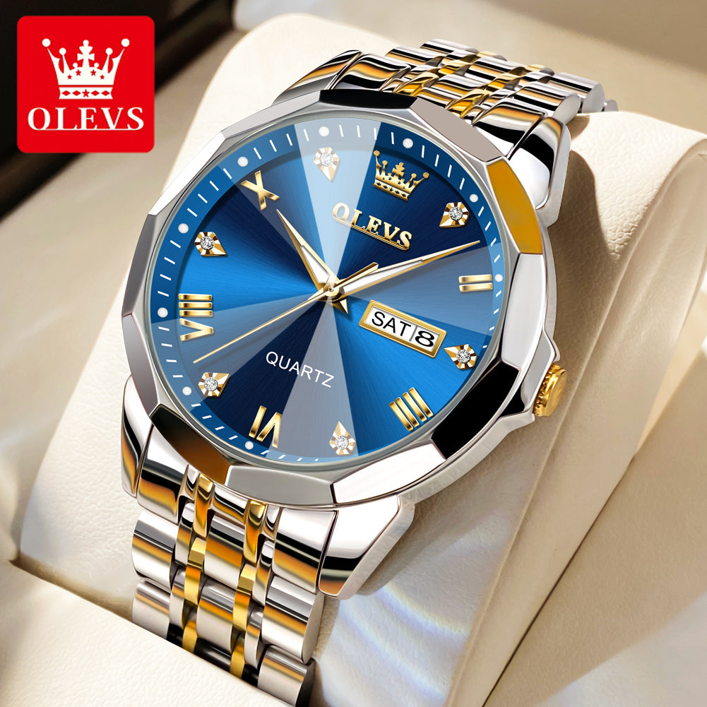 OLEVS 9931 Classic Style Men's Business Wrist Watch  Waterproof Quartz - MackTechBiz