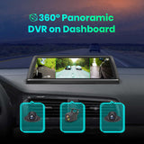 10" 4 Channel Android WIFI Car DVR Camera  4G ADAS GPS Navigation Remote App Full HD 1080P - MackTechBiz