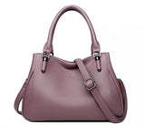 Fashion Casual Ladies Genuine Leather Tote Black Handbags Portable Shoulder Bags for  Women - MackTechBiz