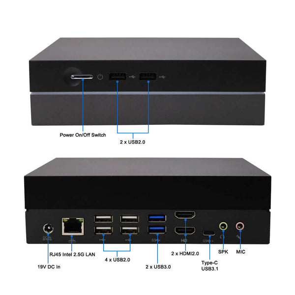 11th Gen Core i5 Mini PC Quad Cores MX450 GDDR6 HD-MI 2.0 Portable Min ...
