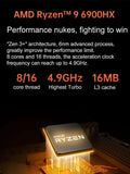 AMD Powerful Mini PC Ryzen 9 6900HX Ryzen 7 6850U 6600U Windows11 Pro DDR5 Ram 2*8K@60Hz Dual 2.5G LAN Desktops Gaming Computer - MackTechBiz