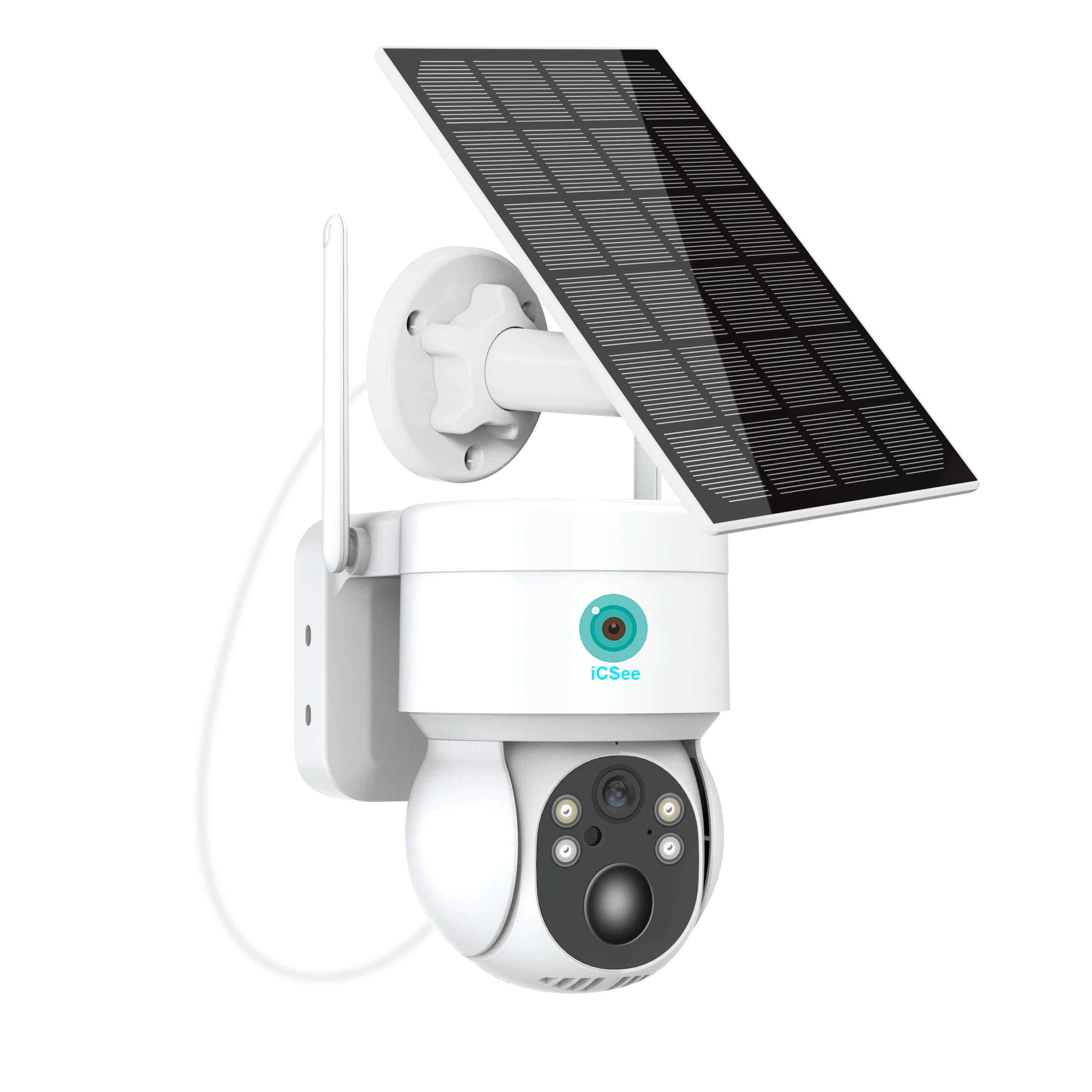 Outdoor Home 360 PTZ  2MP 5x Zoom Solar Camera Wireless Battery Solar Powered Security Alarm Surveillance 1080p WIFI Solar Camera - ICSee App - MackTechBiz